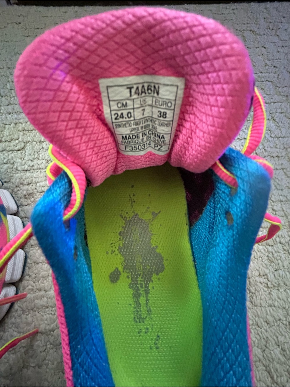 ASICS Women's Gel Sendai 2 Hot Pink Camo Size 7 - Picture 4 of 7
